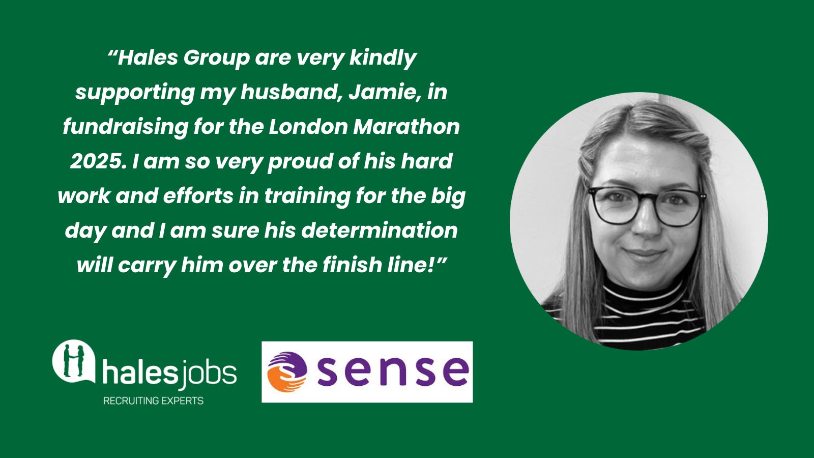 Hales Proudly Supports Jamie Mitchell’s London Marathon Fundraising for Sense